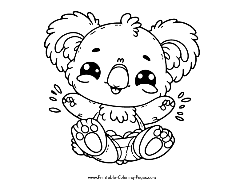 Koala www printable coloring pages.com 8