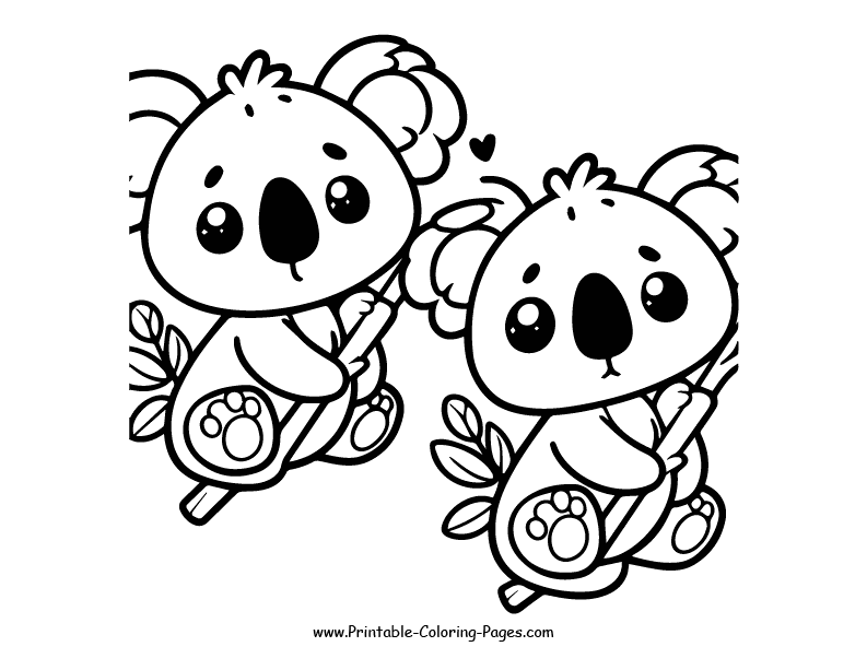 Koala www printable coloring pages.com 9