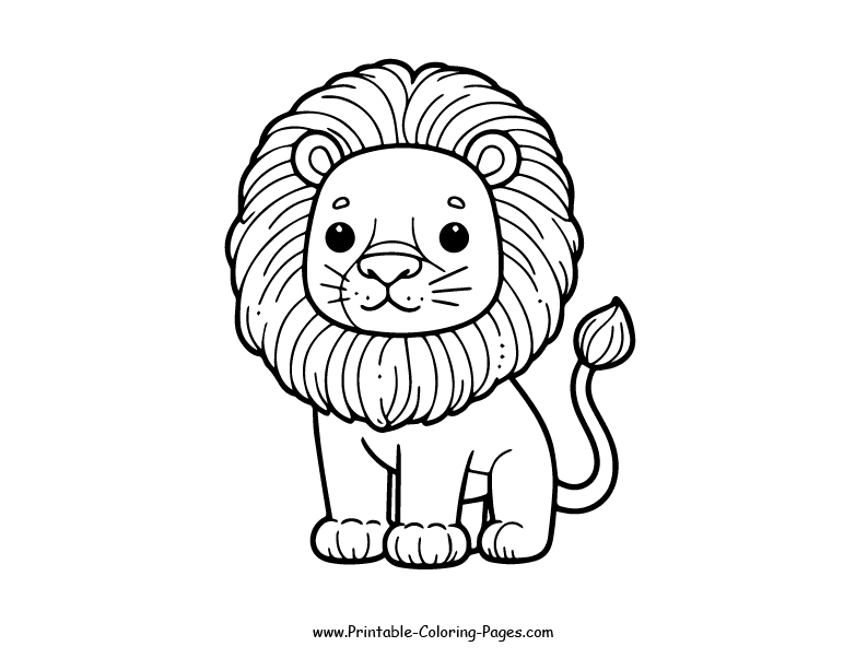 Lion www printable coloring pages.com 1