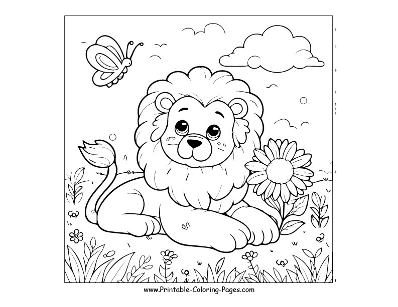 Lion www printable coloring pages.com 11