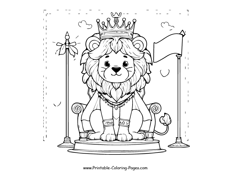 Lion www printable coloring pages.com 16