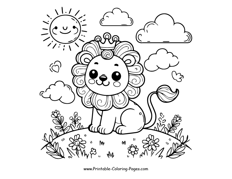 Lion www printable coloring pages.com 19