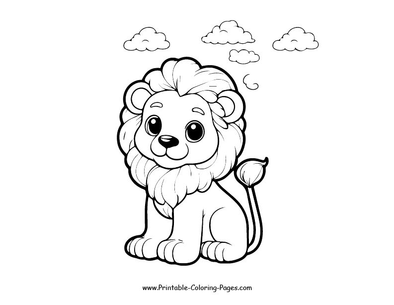 Lion www printable coloring pages.com 26