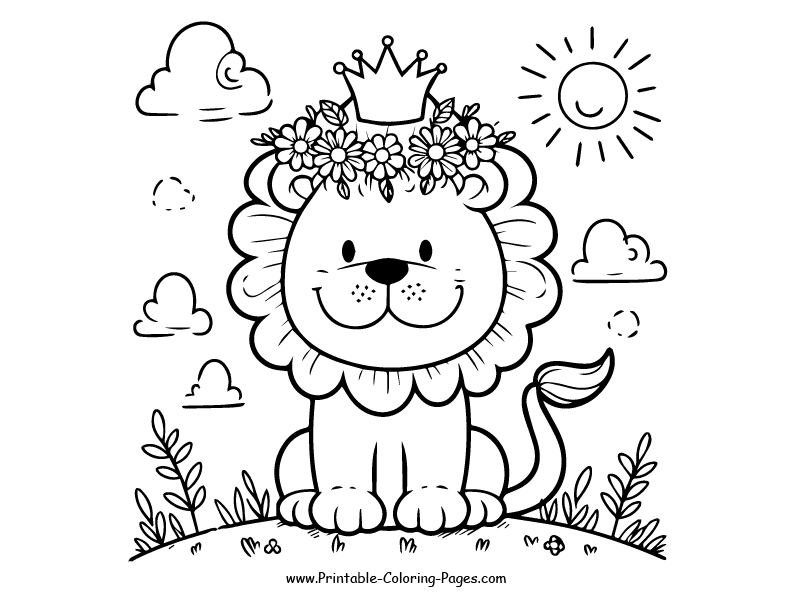 Lion www printable coloring pages.com 3