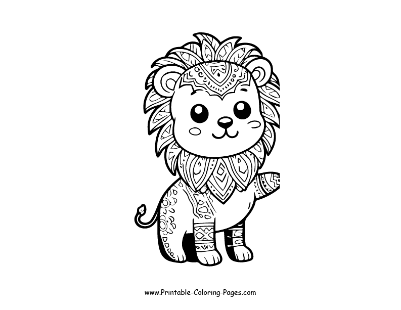 Lion www printable coloring pages.com 4