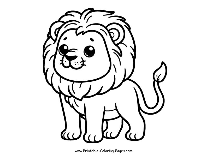 Lion www printable coloring pages.com 7