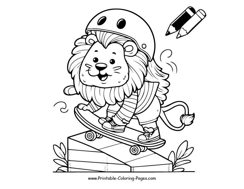 Lion www printable coloring pages.com 9