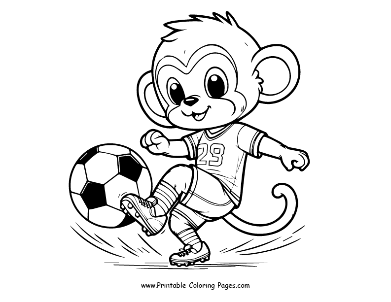 Monkey www printable coloring pages.com 10