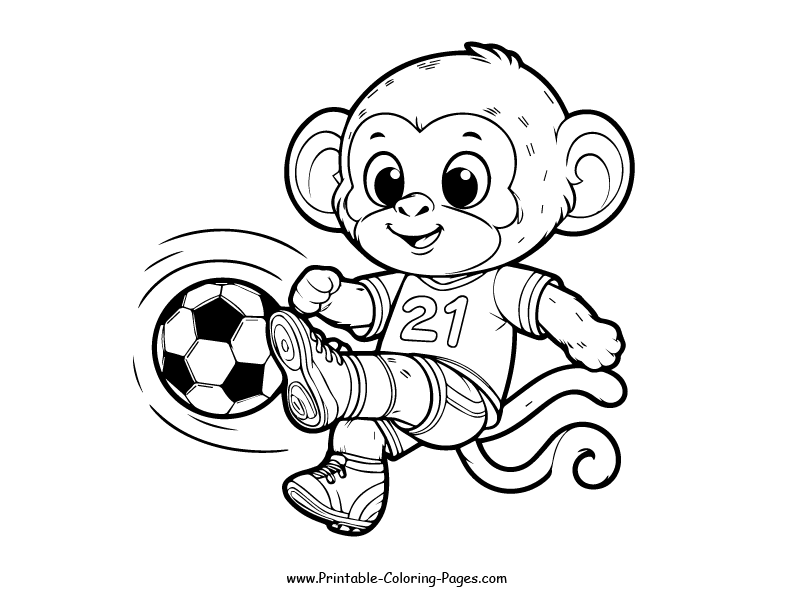 Monkey www printable coloring pages.com 12