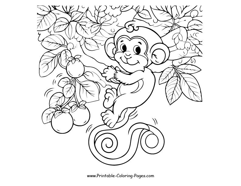 Monkey www printable coloring pages.com 15