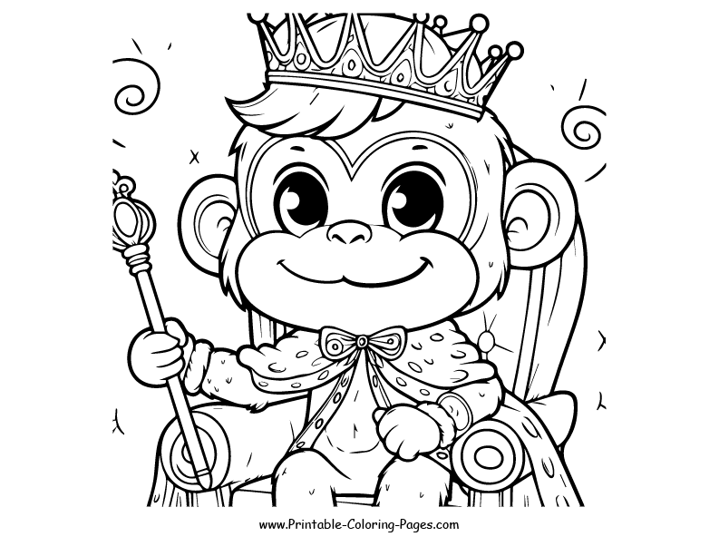 Monkey www printable coloring pages.com 16