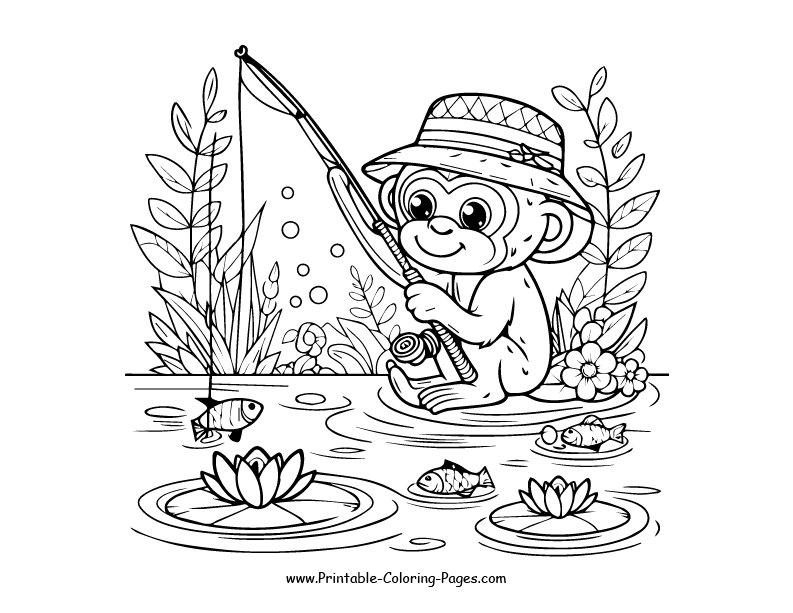 Monkey www printable coloring pages.com 2