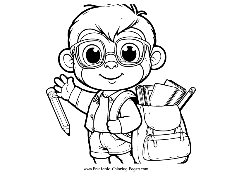 Monkey www printable coloring pages.com 21