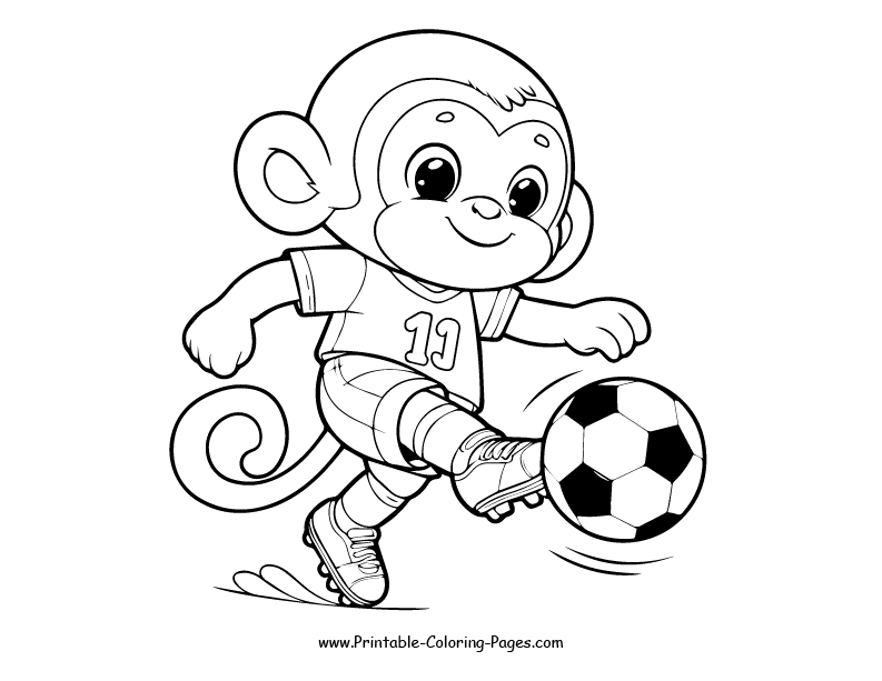 Monkey www printable coloring pages.com 23