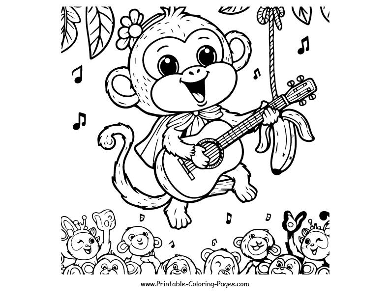 Monkey www printable coloring pages.com 24