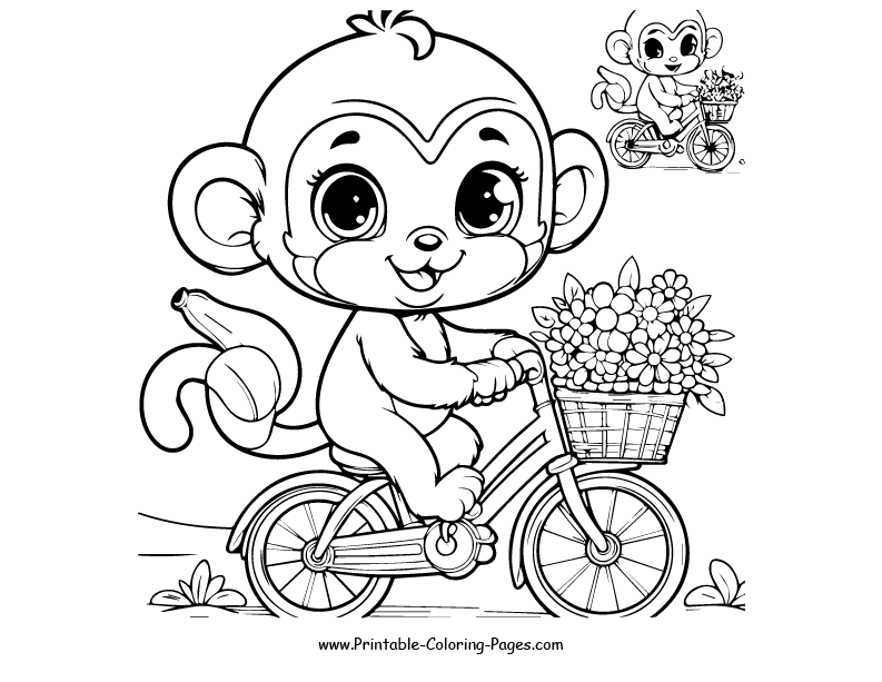 Monkey www printable coloring pages.com 25