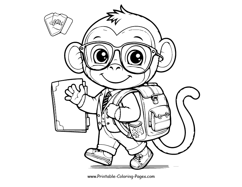 Monkey www printable coloring pages.com 26