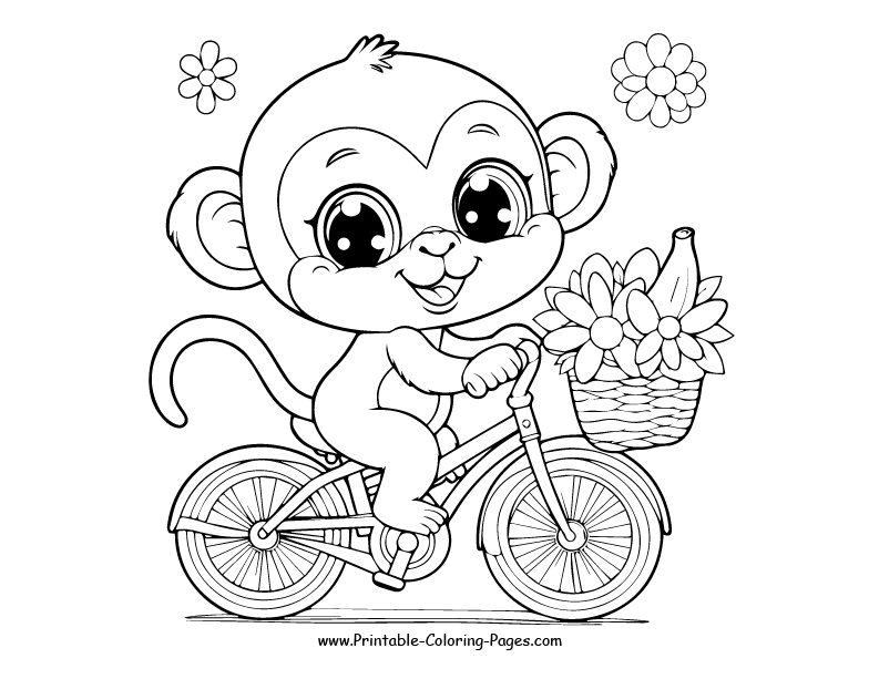 Monkey www printable coloring pages.com 27