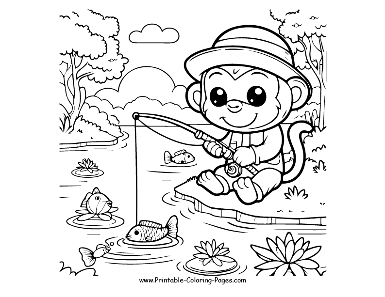 Monkey www printable coloring pages.com 29