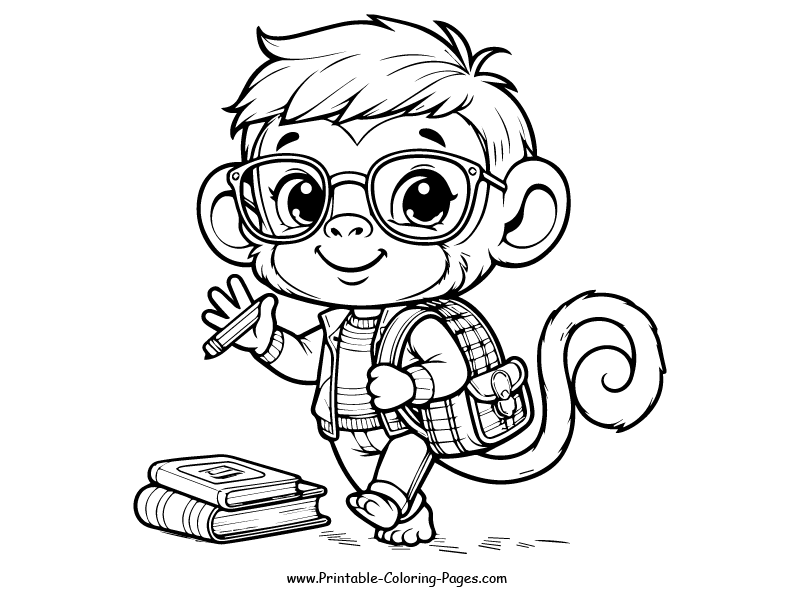 Monkey www printable coloring pages.com 30