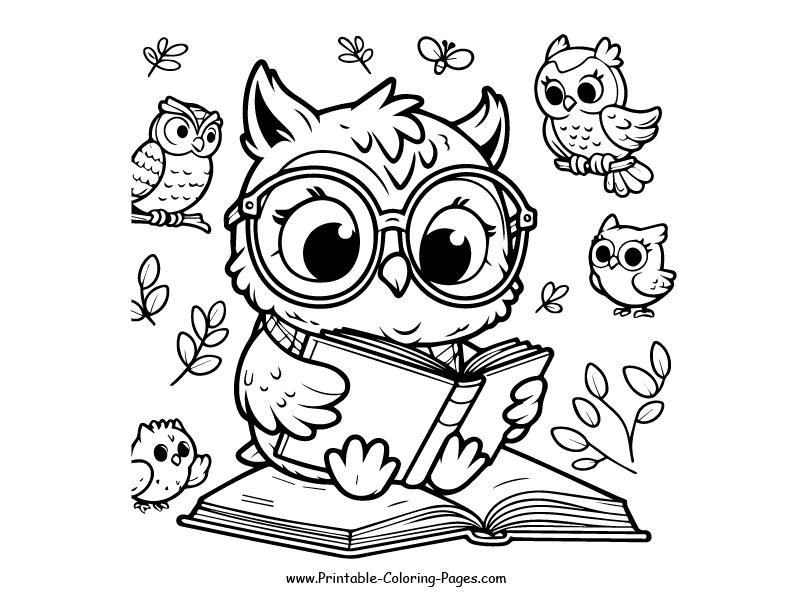 Owl www printable coloring pages.com 1