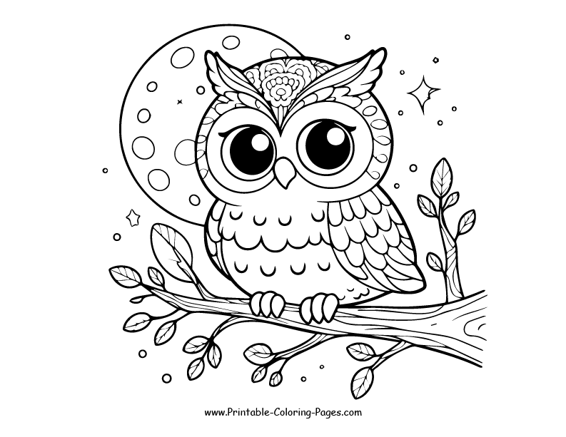 Owl www printable coloring pages.com 11