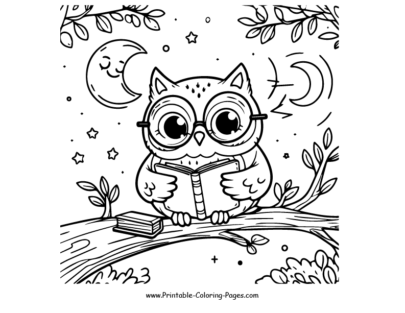 Owl www printable coloring pages.com 16