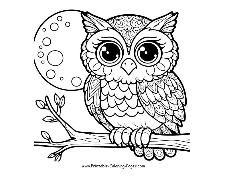 Owl www printable coloring pages.com 19