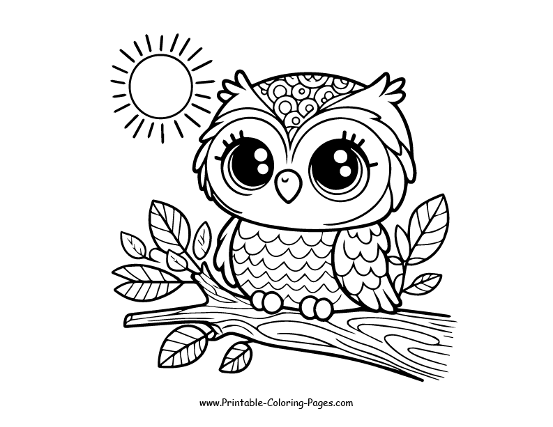 Owl www printable coloring pages.com 2