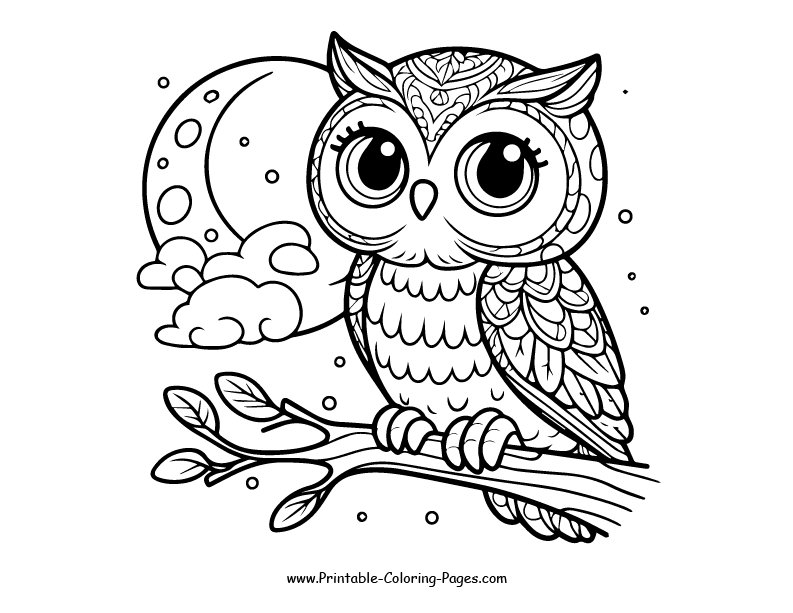 Owl www printable coloring pages.com 27