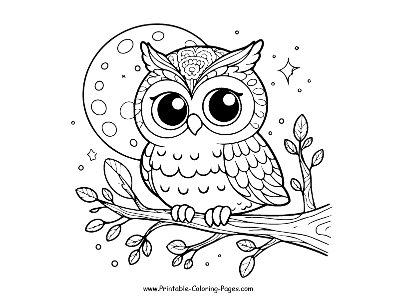 Owl Printable Coloring Pages: A Nighttime Symphony Of Creativity!