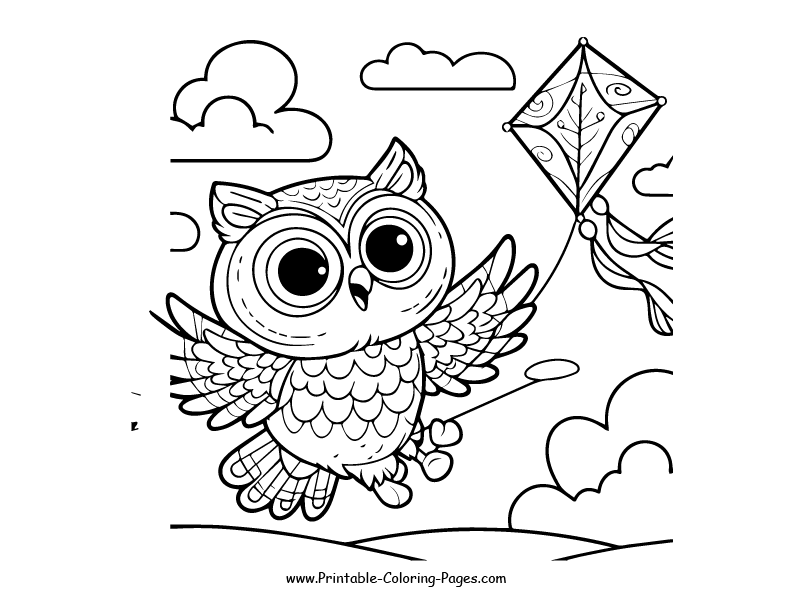 Owl www printable coloring pages.com 4