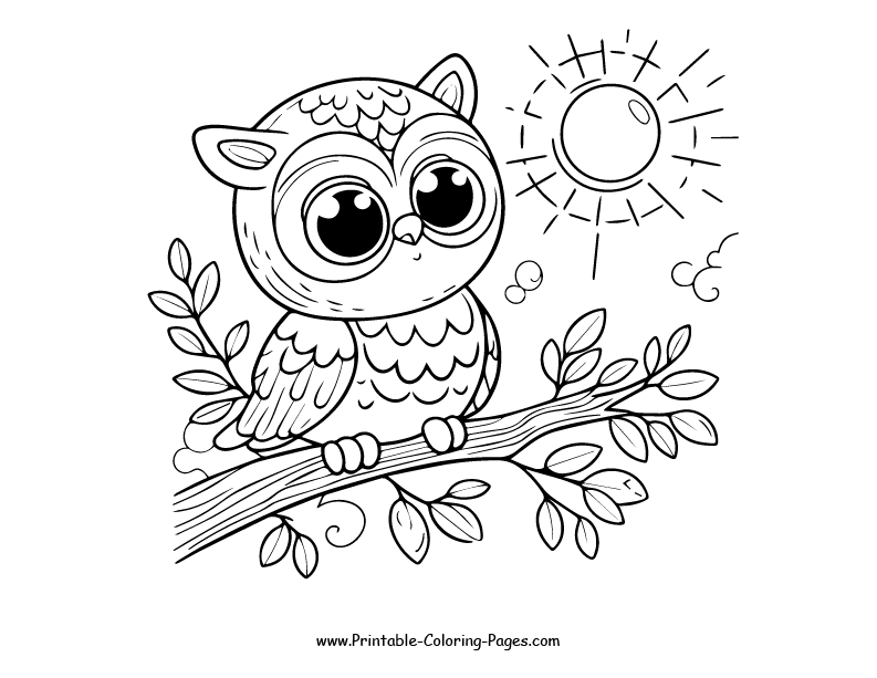 Owl www printable coloring pages.com 5