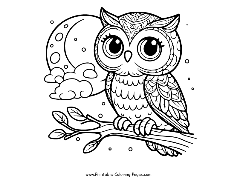 Owl www printable coloring pages.com 6