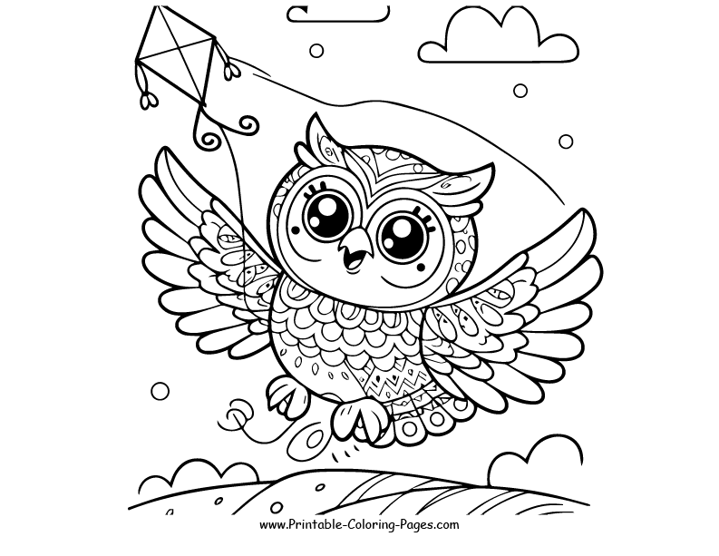 Owl www printable coloring pages.com 7