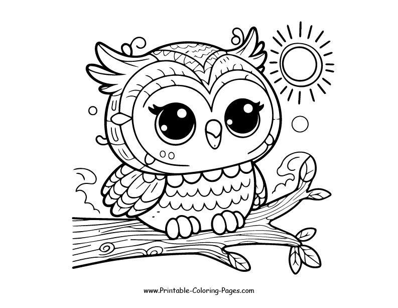 Owl www printable coloring pages.com 8