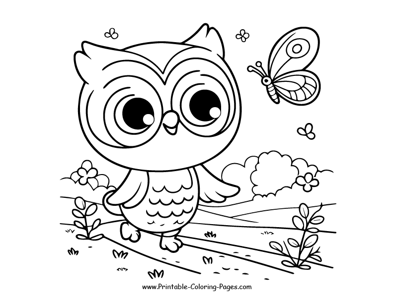 Owl www printable coloring pages.com 9