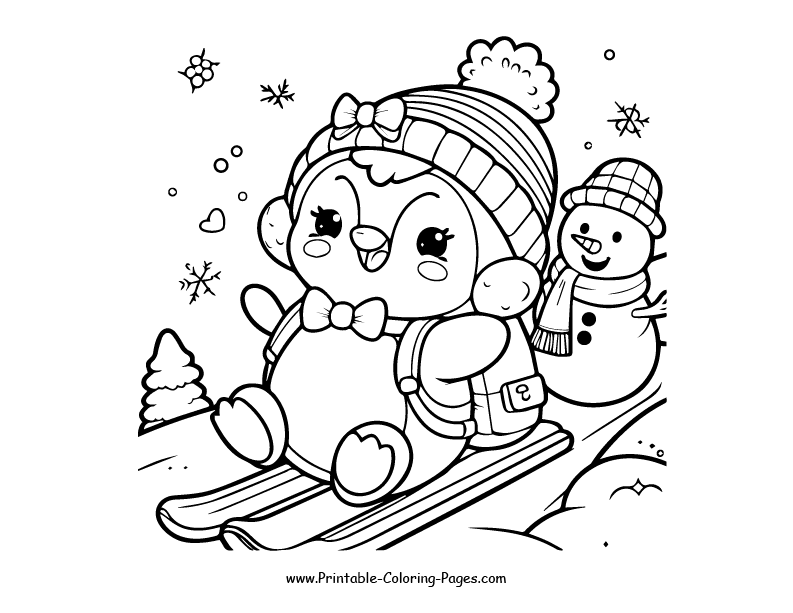 Penguin www printable coloring pages.com 1