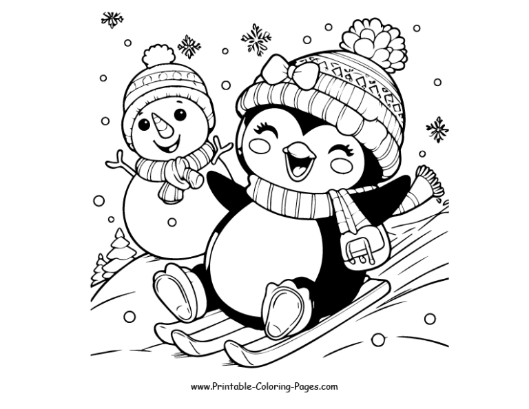 Printable Penguin Coloring Pages- 30 PDF - Unlock Your Creative Journey ...