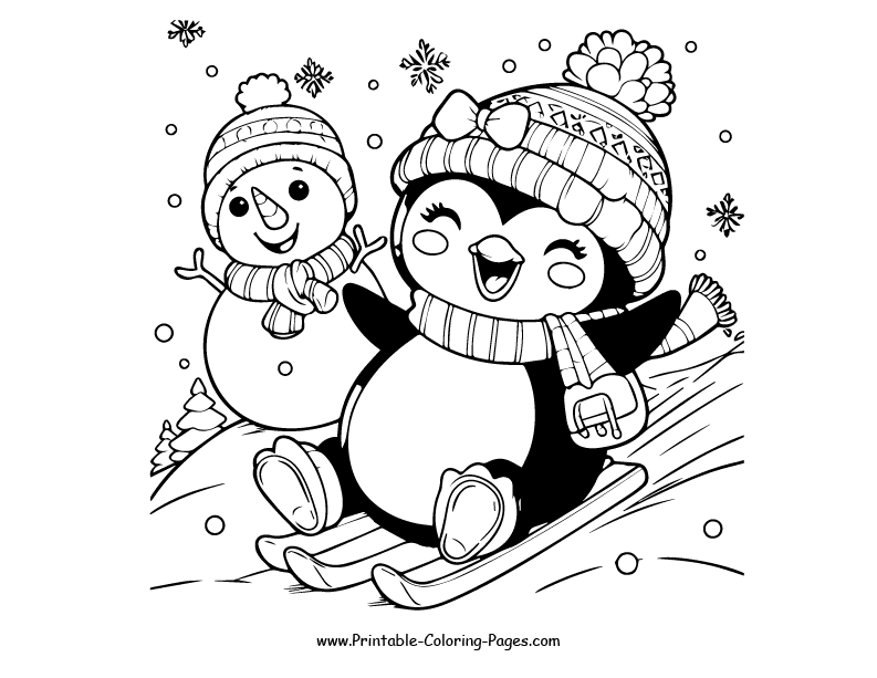 Penguin www printable coloring pages.com 10