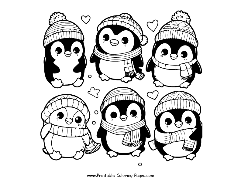 Penguin www printable coloring pages.com 11