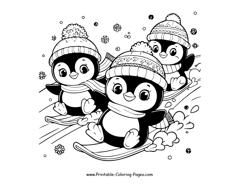 Penguin www printable coloring pages.com 12
