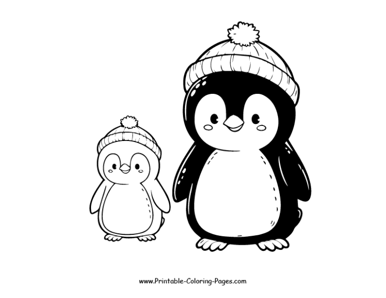 Printable Penguin Coloring Pages- 30 PDF - Unlock Your Creative Journey ...