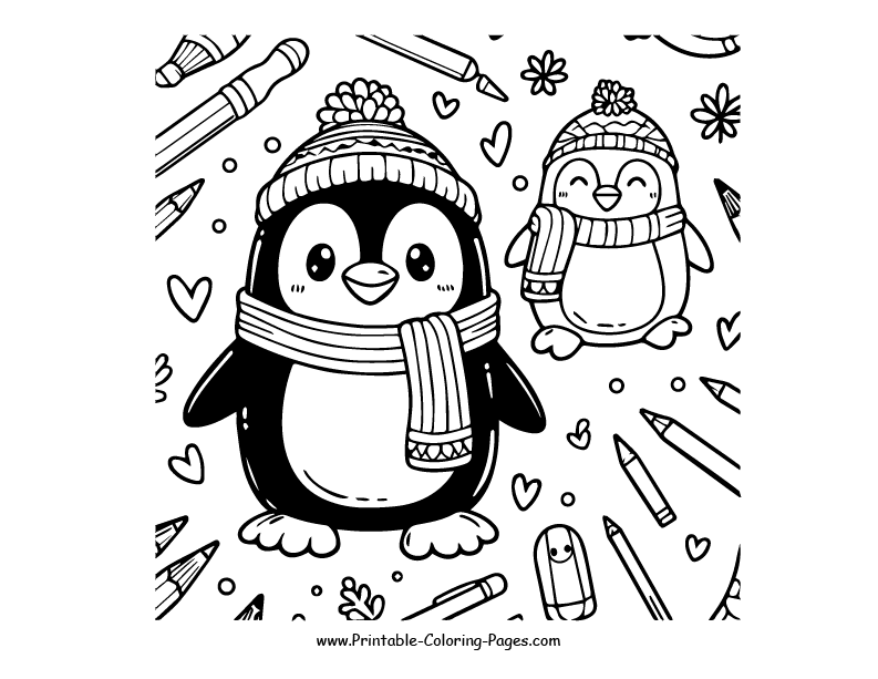 Penguin www printable coloring pages.com 18