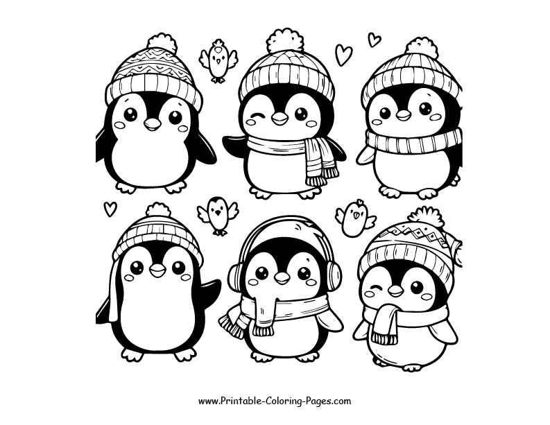 Penguin www printable coloring pages.com 2