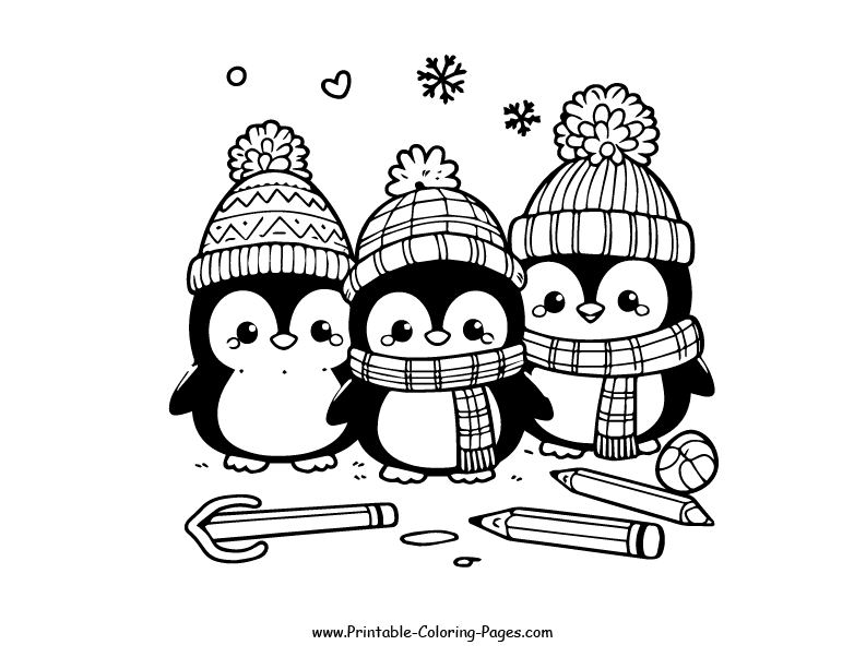 Penguin www printable coloring pages.com 20
