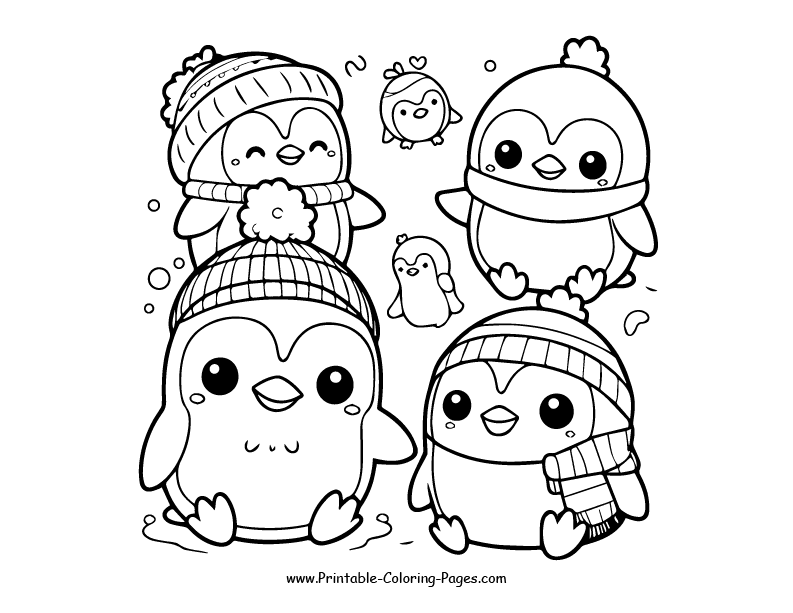 Penguin www printable coloring pages.com 22