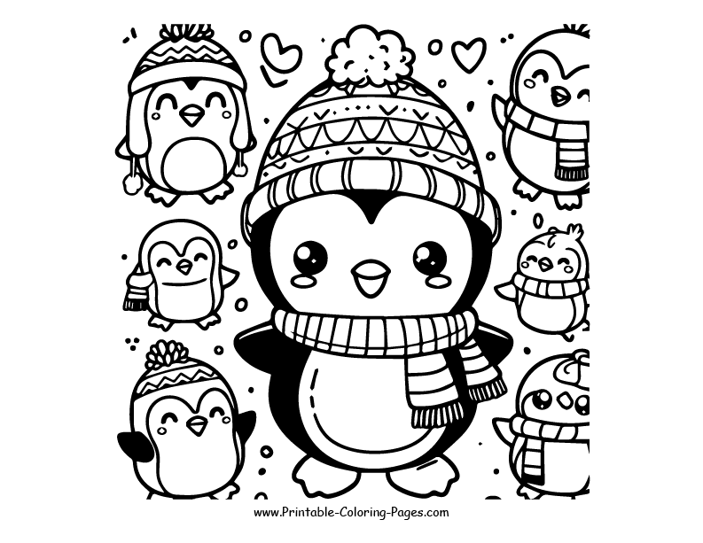 Penguin www printable coloring pages.com 23