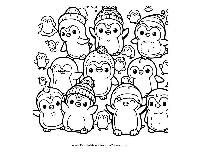 Penguin www printable coloring pages.com 26