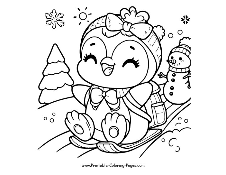 Printable Penguin Coloring Pages- 30 PDF - Unlock Your Creative Journey ...